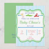Uitnodiging tot Baby shower van Louisiana Boy (Voorkant / Achterkant)