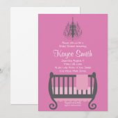 Uitnodiging tot Baby shower van luchters (Voorkant / Achterkant)