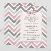 Uitnodiging tot Baby shower van Modern Couple (Voorkant / Achterkant)