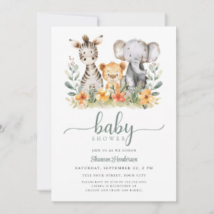 Uitnodiging tot Baby shower van oerwouden