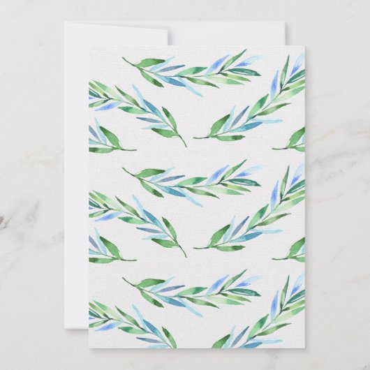 Uitnodiging tot Baby shower van oerwouden (Achterkant)