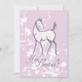 Uitnodiging tot Baby shower van paardenfokkerij
