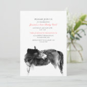 Uitnodiging tot Baby shower van paardenfokkerij (Staand voorkant)