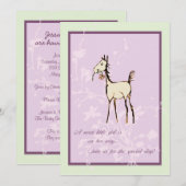 Uitnodiging tot Baby shower van paardenfokkerij (Voorkant / Achterkant)