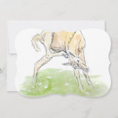 Uitnodiging tot Baby shower van paardenfokkerij (Achterkant)