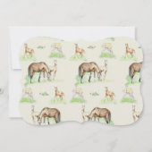 Uitnodiging tot Baby shower van paardenfokkerij (Achterkant)
