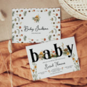 Uitnodiging tot Baby shower van paddenstoelen en w
