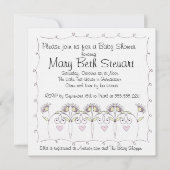 Uitnodiging tot Baby shower van Parijs (Voorkant)