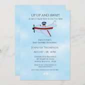 Uitnodiging tot Baby shower van piloten en luchtva (Voorkant / Achterkant)