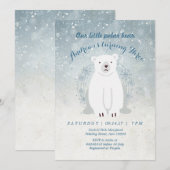 Uitnodiging tot Baby shower van Polar Beer (Voorkant / Achterkant)