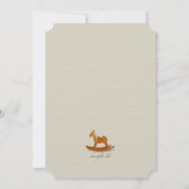 Uitnodiging tot Baby shower van Rocking Horse (Achterkant)