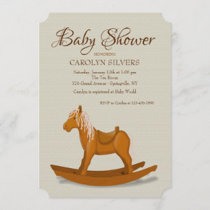 Uitnodiging tot Baby shower van Rocking Horse