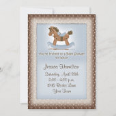 Uitnodiging tot Baby shower van Rocking Horse (Voorkant)