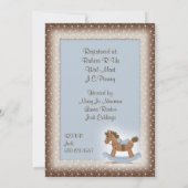 Uitnodiging tot Baby shower van Rocking Horse (Achterkant)