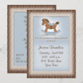 Uitnodiging tot Baby shower van Rocking Horse (Voorkant / Achterkant)