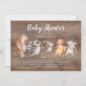 Uitnodiging tot Baby shower van Rustic Forest Frie (Voorkant)