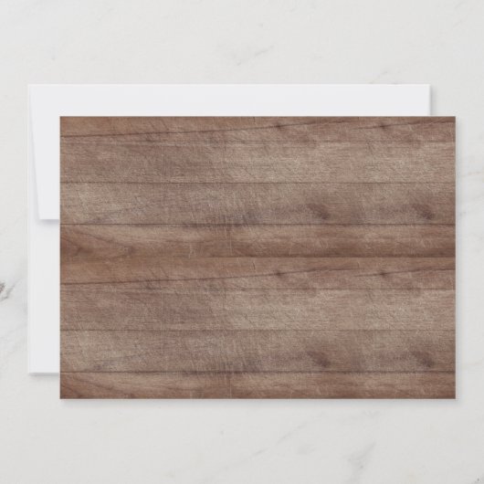 Uitnodiging tot Baby shower van Rustic Forest Frie (Achterkant)