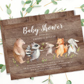 Uitnodiging tot Baby shower van Rustic Forest Frie
