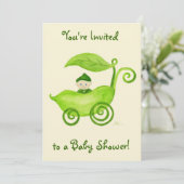 Uitnodiging tot Baby shower van snoepgoed (Staand voorkant)
