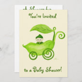 Uitnodiging tot Baby shower van snoepgoed (Voorkant / Achterkant)
