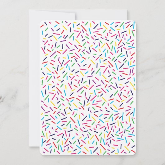 Uitnodiging tot Baby shower van sprintjes, regenin (Achterkant)