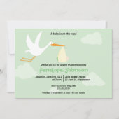 Uitnodiging tot Baby shower van Stork - Jongen/Mei (Voorkant)