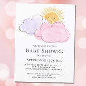 Uitnodiging tot Baby shower van Sunshine and Cloud Briefkaart