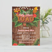 Uitnodiging tot Baby shower van Tropical Luau (Staand voorkant)