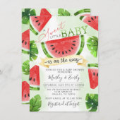 Uitnodiging tot Baby shower van Tropical Red Water (Voorkant / Achterkant)