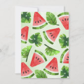 Uitnodiging tot Baby shower van Tropical Red Water (Achterkant)