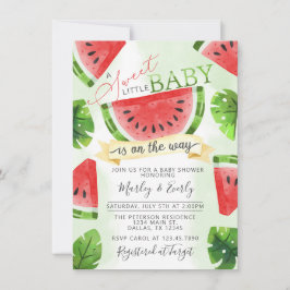 Uitnodiging tot Baby shower van Tropical Red Water