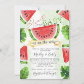 Uitnodiging tot Baby shower van Tropical Red Water (Voorkant)