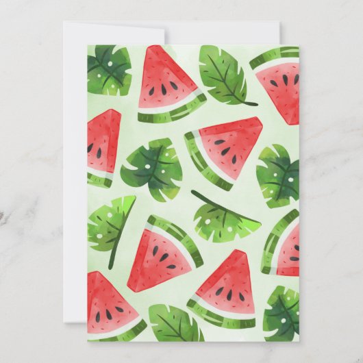 Uitnodiging tot Baby shower van Tropical Red Water (Achterkant)