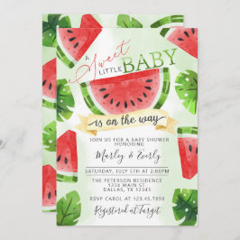 Uitnodiging tot Baby shower van Tropical Red Water