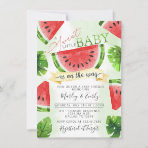 Uitnodiging tot Baby shower van Tropical Red Water