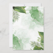 Uitnodiging tot Baby shower van Tropical Safari (Achterkant)