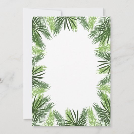 Uitnodiging tot Baby shower van tropische ananasse (Achterkant)