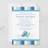 Uitnodiging tot Baby shower van Turtle Bay Stripes (Voorkant)