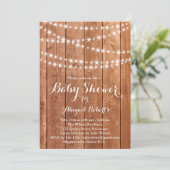 Uitnodiging tot Baby shower van Twinkle Lights - e (Staand voorkant)