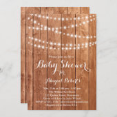Uitnodiging tot Baby shower van Twinkle Lights - e (Voorkant / Achterkant)