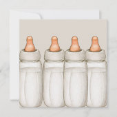 Uitnodiging tot Baby shower van vaartuigen - Baby  (Voorkant)