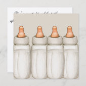 Uitnodiging tot Baby shower van vaartuigen - Baby  (Voorkant / Achterkant)