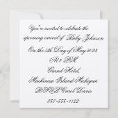 Uitnodiging tot Baby shower van vaartuigen - Baby  (Achterkant)