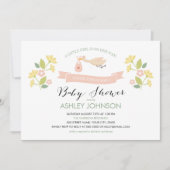 Uitnodiging tot Baby shower van Whimsical Stork (Voorkant)