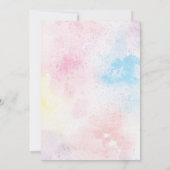 Uitnodiging tot Baby shower van wilde bloemen (Achterkant)