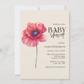 Uitnodiging tot Baby shower van wilde bloemen (Voorkant)