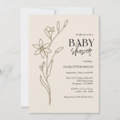 Uitnodiging tot Baby shower van wilde bloemen (Voorkant)