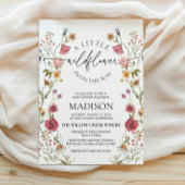 Uitnodiging tot Baby shower van wilde bloemen