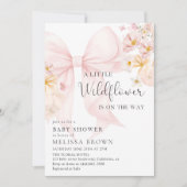 Uitnodiging tot Baby shower van wilde bloemen (Voorkant)