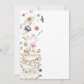 Uitnodiging tot Baby shower van wilde bloemen (Achterkant)